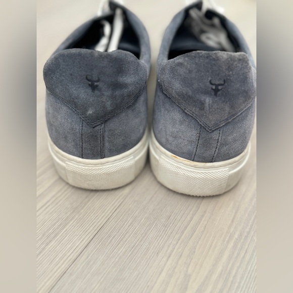 H.S. Trask Rigby Denim Italian Suede Low Top Sneakers Size 12 - Picture 6 of 14